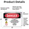 Signmission Emergency Generator Danger High, 5 in W x Rectangle, Vinyl Decal OS-2PACK-DS-D-35-L-2204 - alternate 3